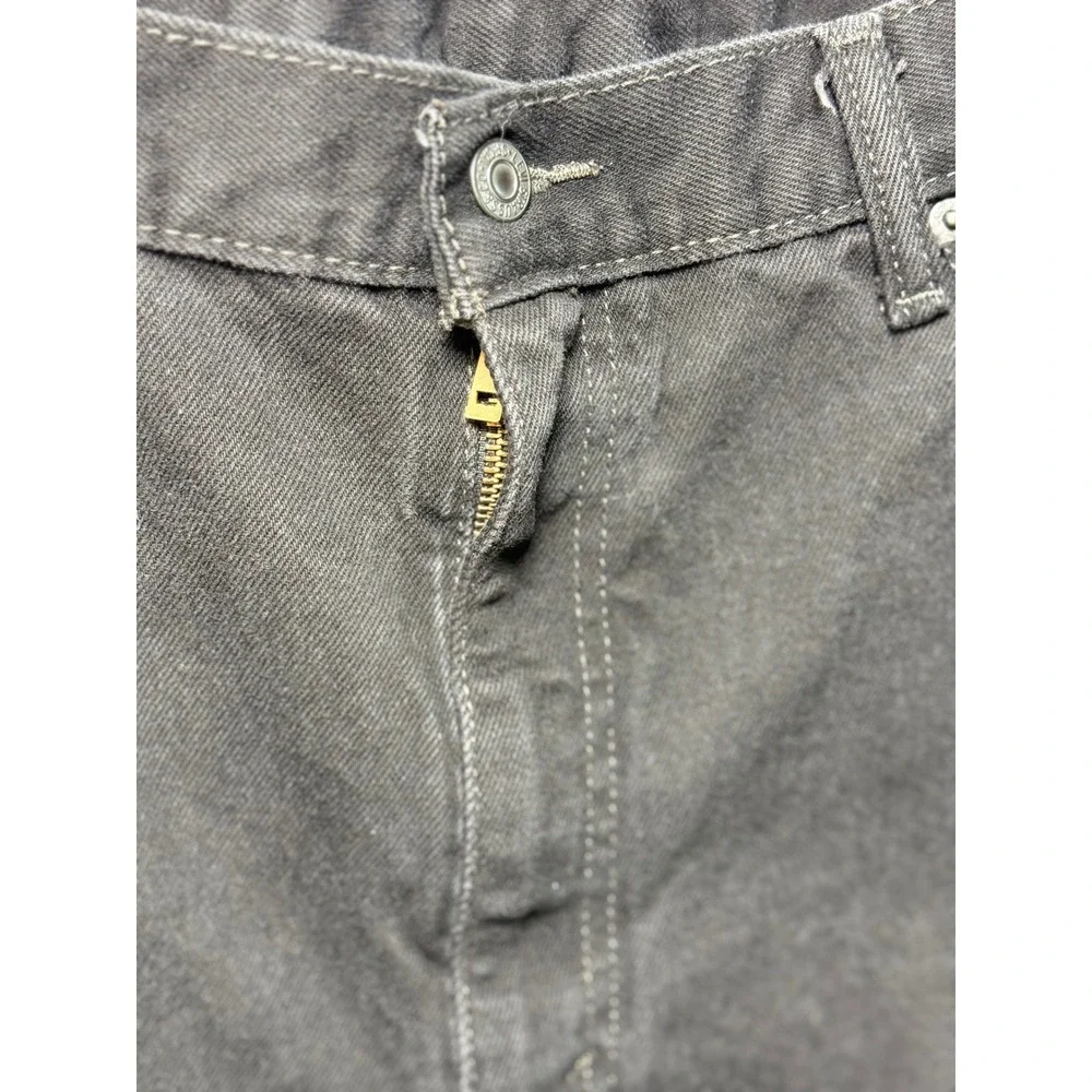 Levis 505 Regular Fit Mens Jeans 42x29 Faded Black Straight Leg Denim
